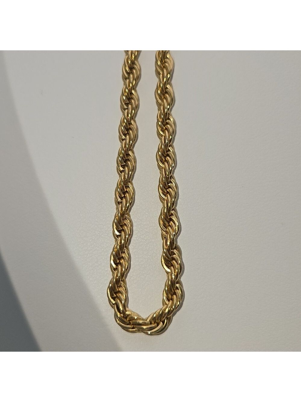Rope Twisted Chain Necklace Everyday Classic Vintage Glamour Jewelry Gold 24''